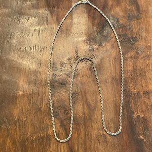 30” Rope Chain 1/8” wide Solid 925 Sterling Silver Italy Twisted